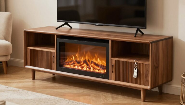 are fireplace tv stand safe