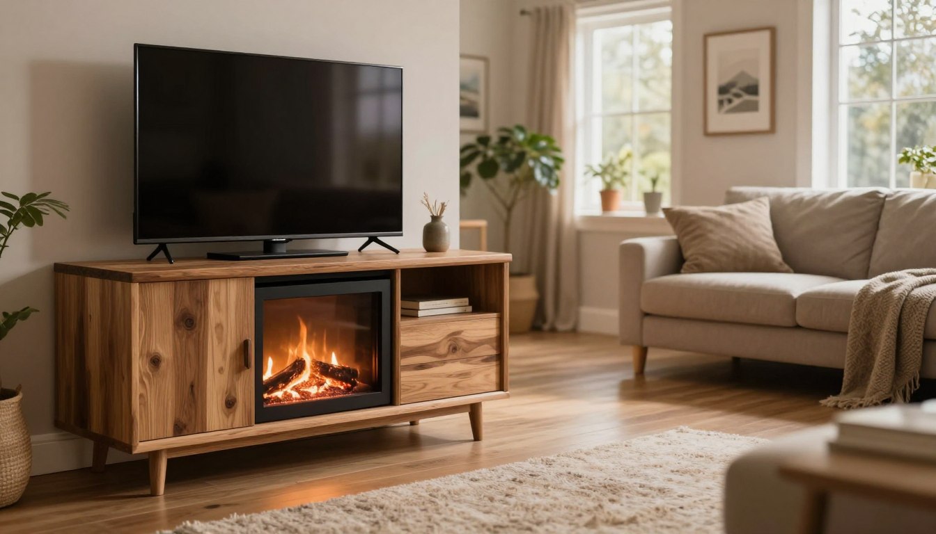 can fireplace tv stand save on furnace