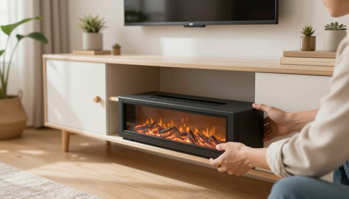 can i remove the electric fireplace from tv stand