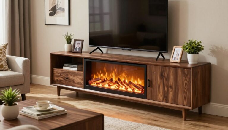 can you put an electric fireplace in a tv stand