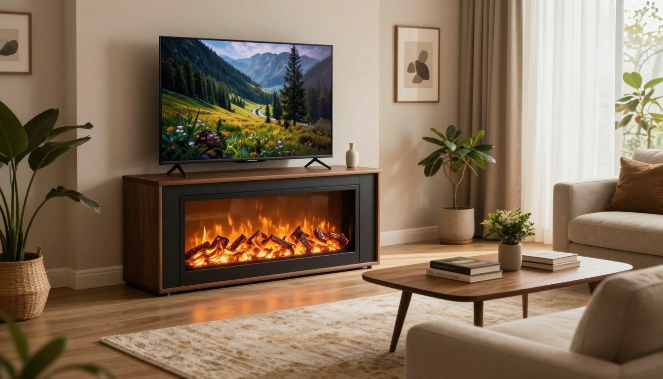 can you use an electric fireplace as a tv stand