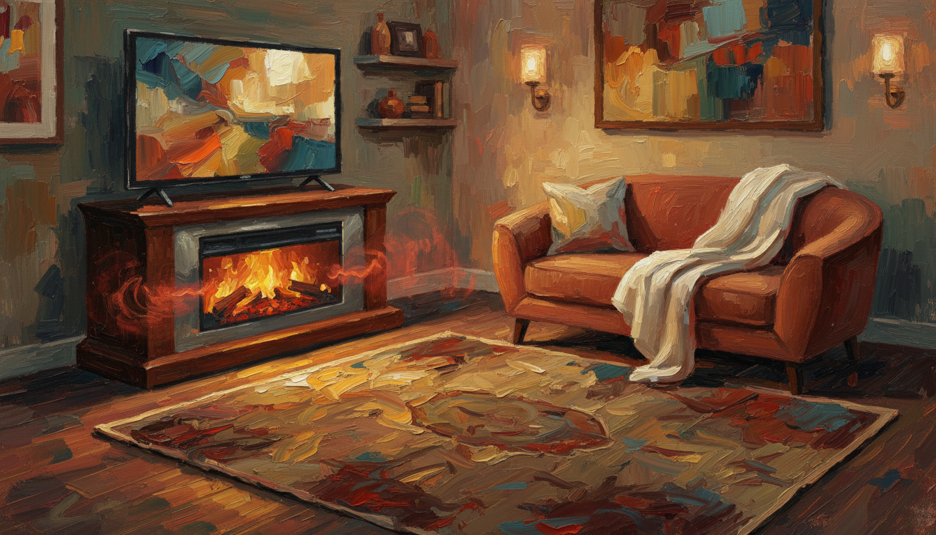 do electric fireplace tv stands give off heat