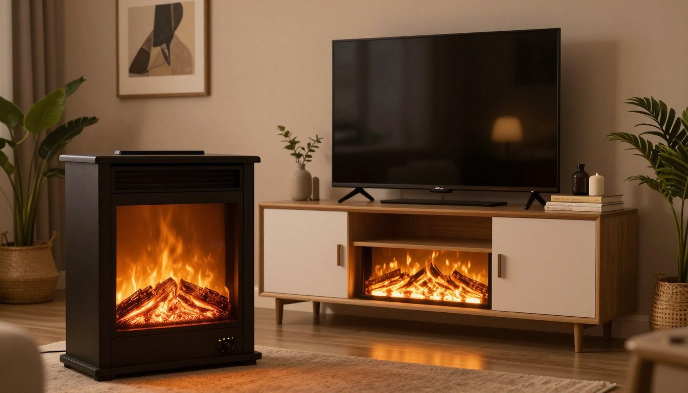do electric fireplace tv stands use a lot of electricity