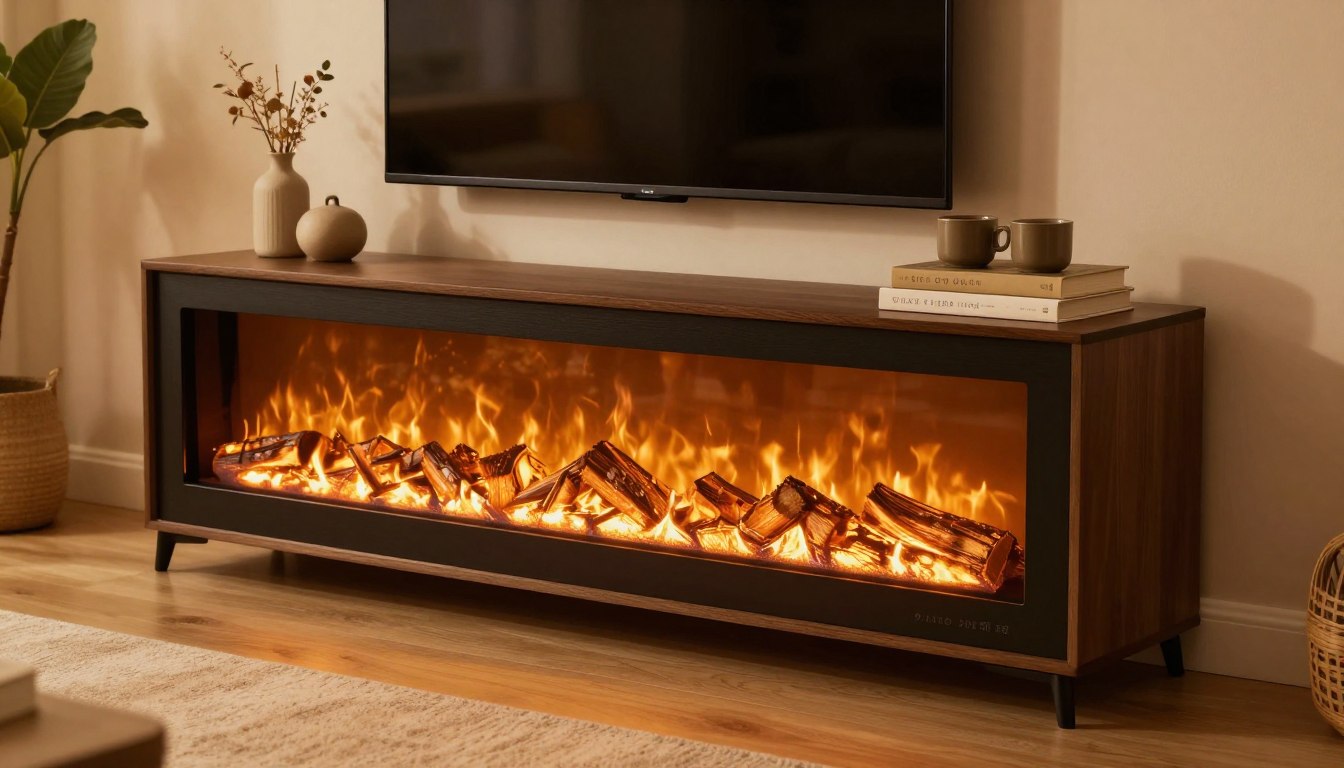 do electric fireplaces in tv stands give off heat