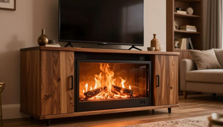 do fireplace tv stands get hot