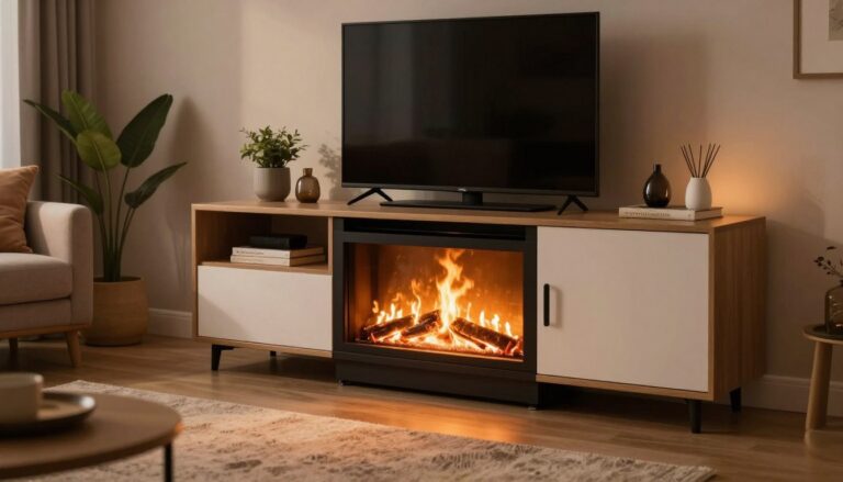 how do tv stand fireplaces work