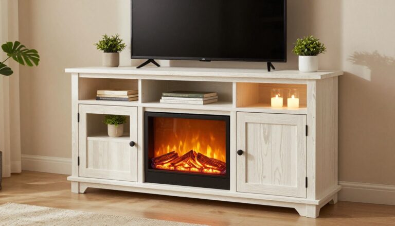 how to build a corner tv stand with electric fireplace