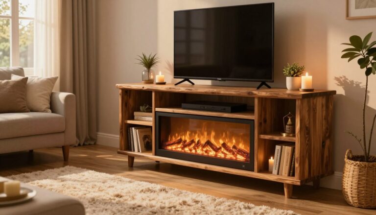 how to build an electric fireplace tv stand