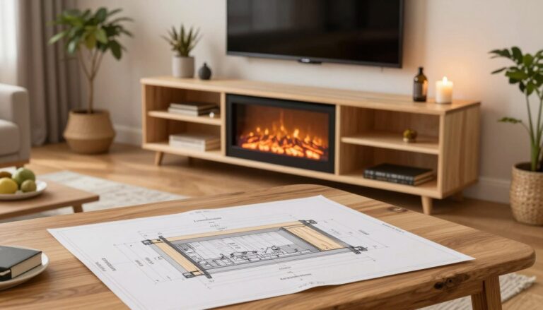 how to build your own electric fireplace tv stand