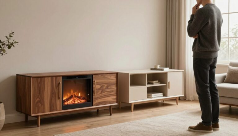 how to choose between cheap and premium fireplace tv stand