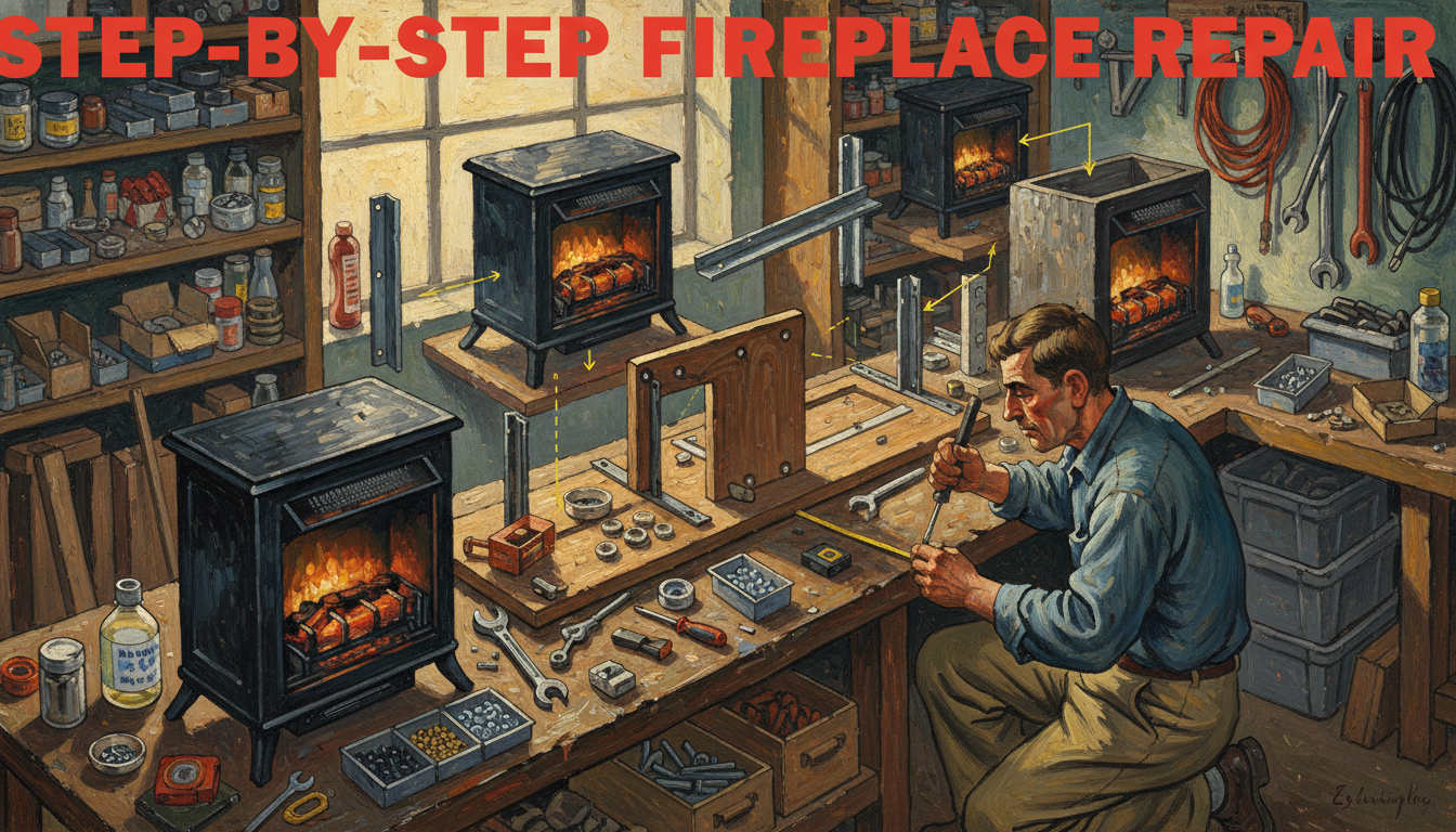 how to fix fireplace tv stand