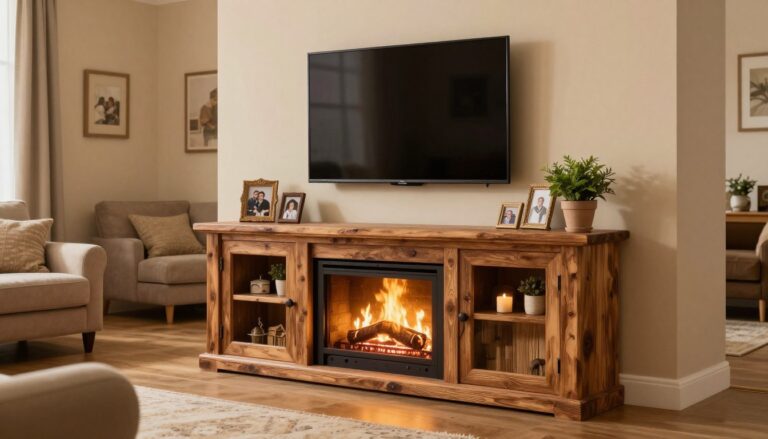 how to make a fireplace tv stand
