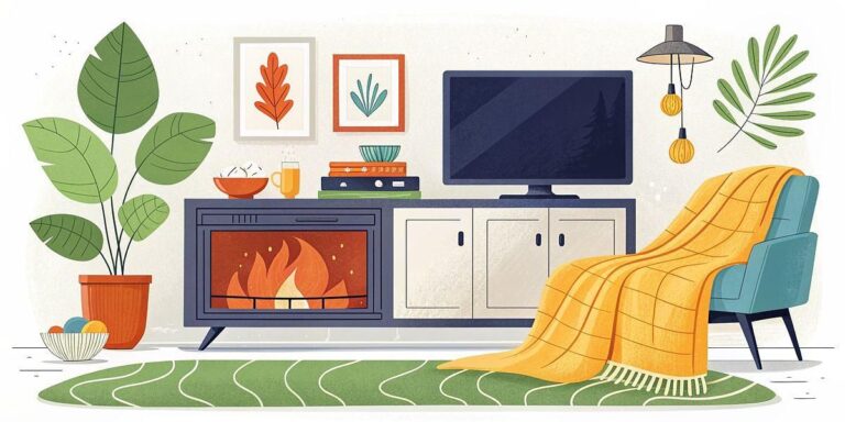 Best Fireplace TV Stands With Sliding Doors